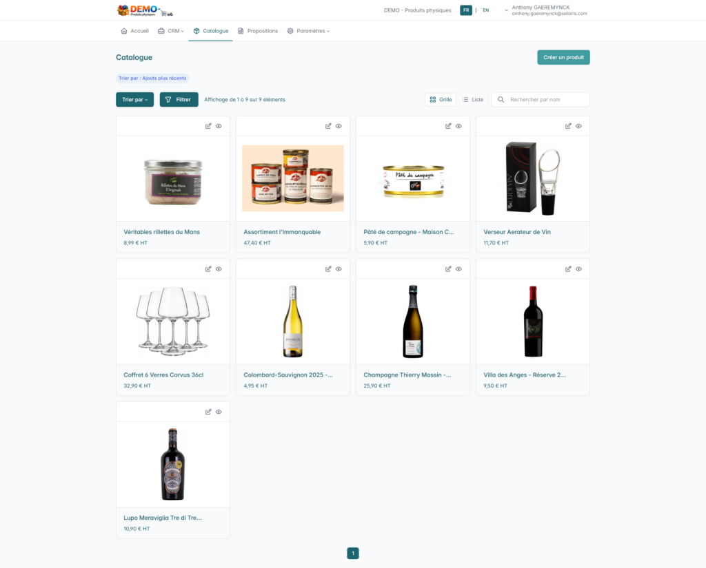 Catalogue digitalisé